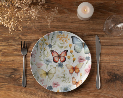 Decorative Floral Butterfly Plate