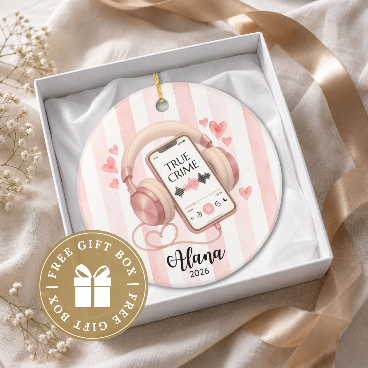Personalized True Crime Ornament