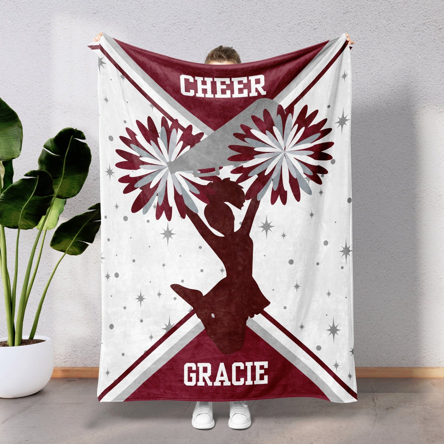 Personalized Cheerleader Blanket