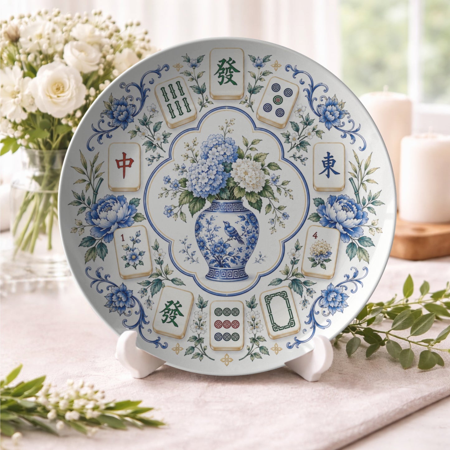 Chinoiserie Mahjong Plates
