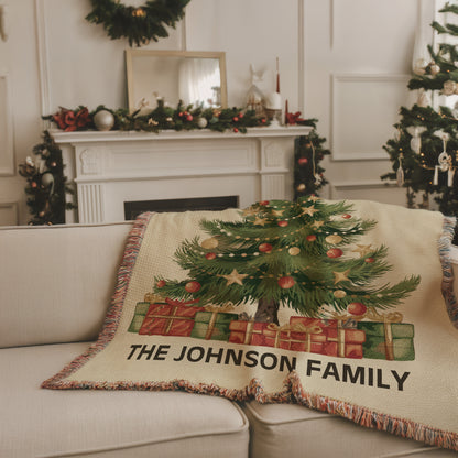 Personalized Woven Christmas Blanket