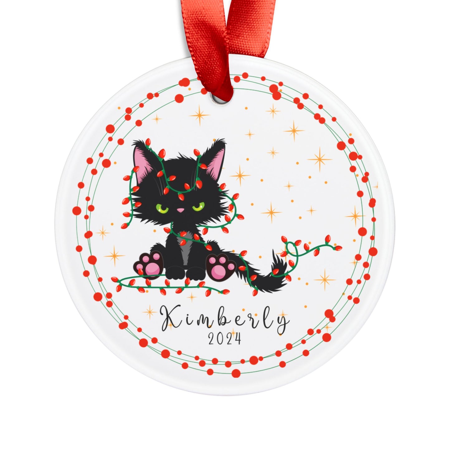 Personalized Cat Christmas Ornament