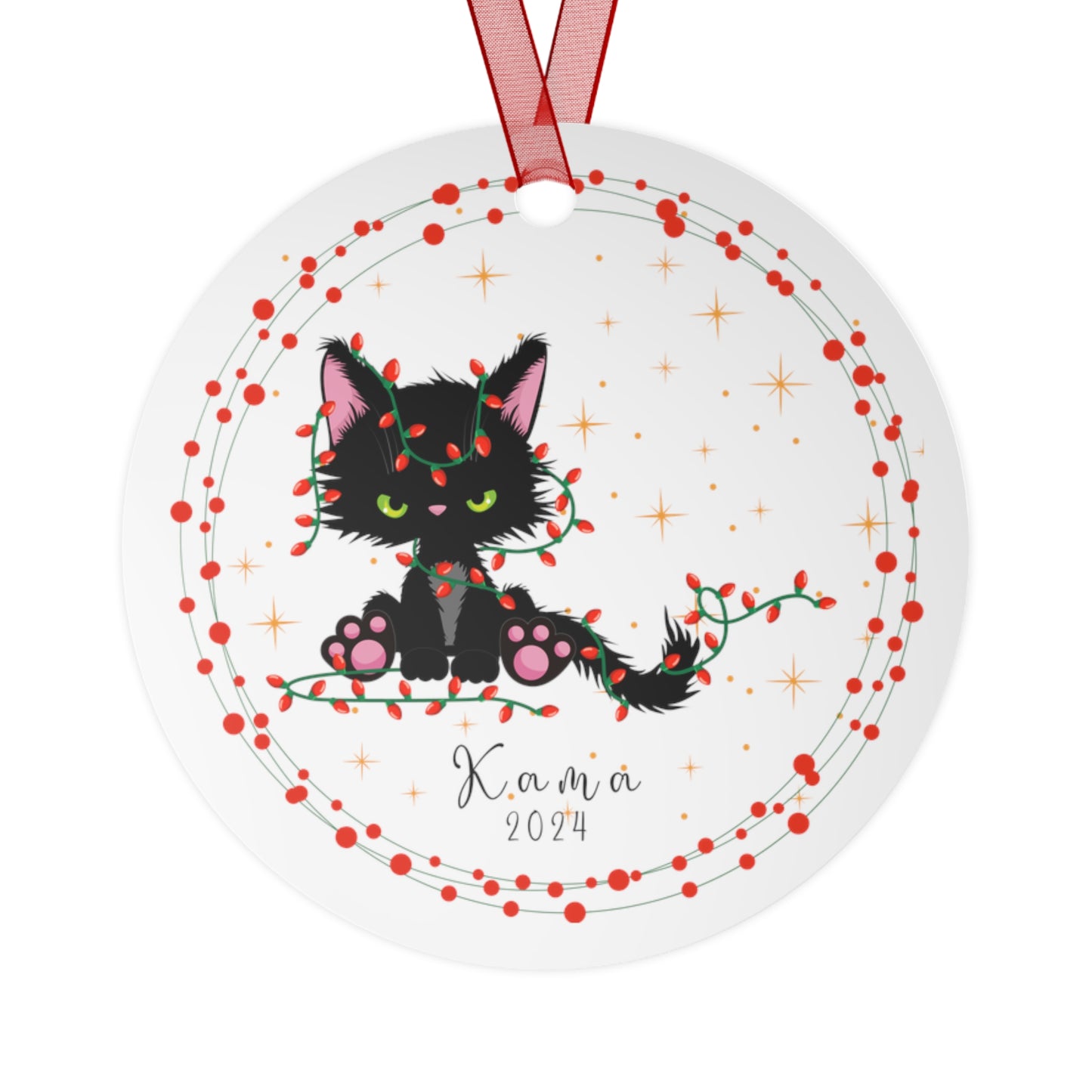 Personalized Cat Christmas Ornament