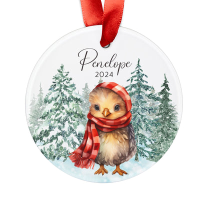 Personalized Christmas Chicken Ornament Custom Chicken Gifts