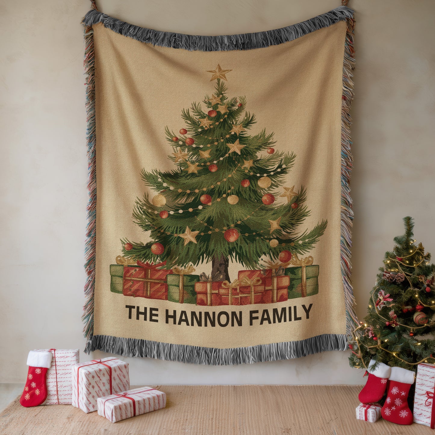Personalized Woven Christmas Blanket