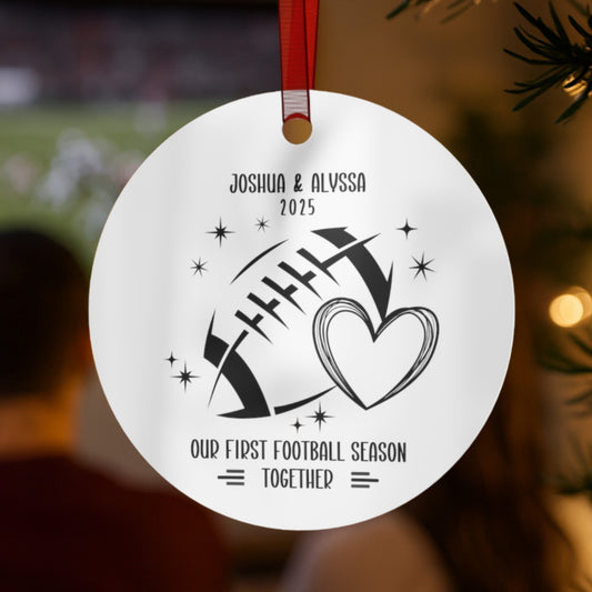 Custom Football Couple Ornament