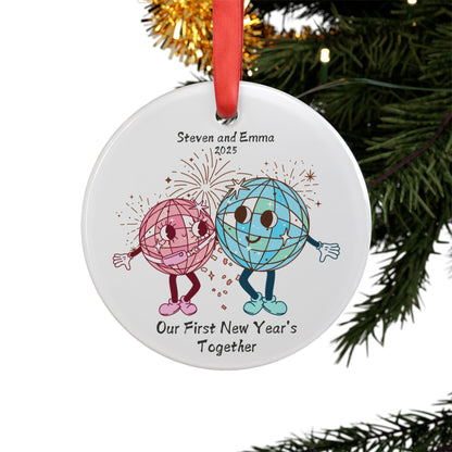 Our First New Year Personalized Couple Ornament