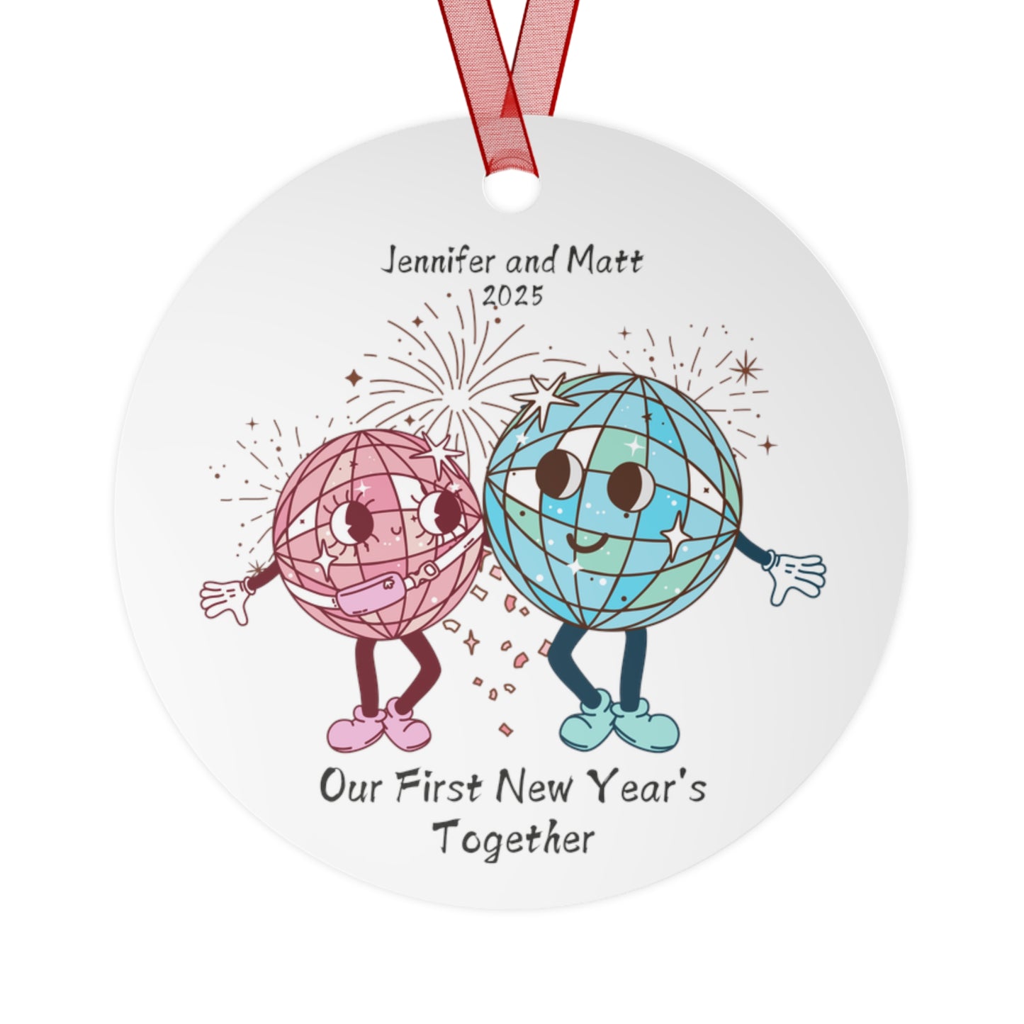 Our First New Year Personalized Couple Ornament