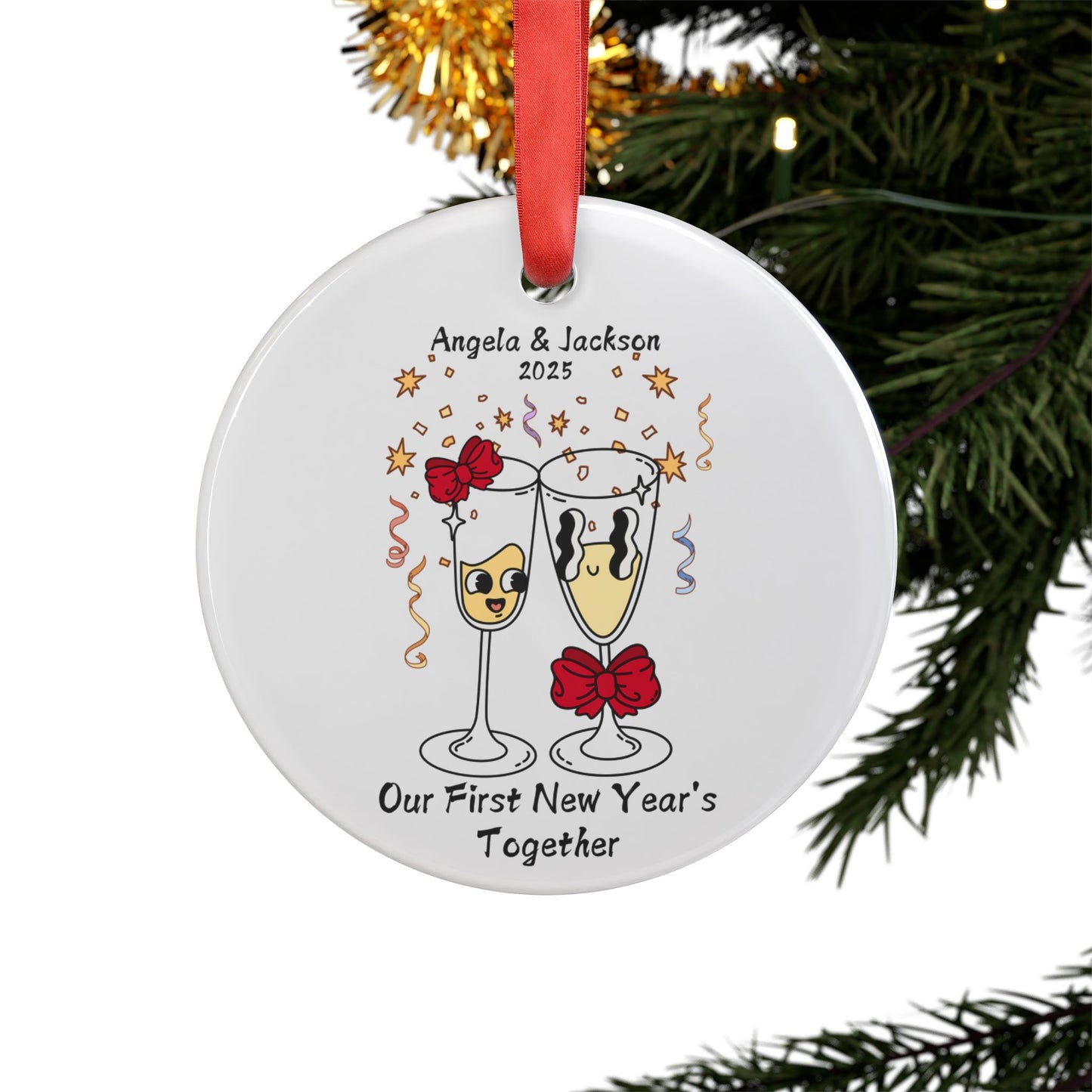 Our First New Year's Together Personalized Couple Ornament