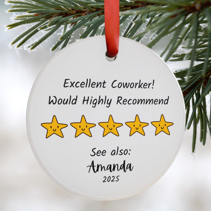 Customizable 5 Star Ornament