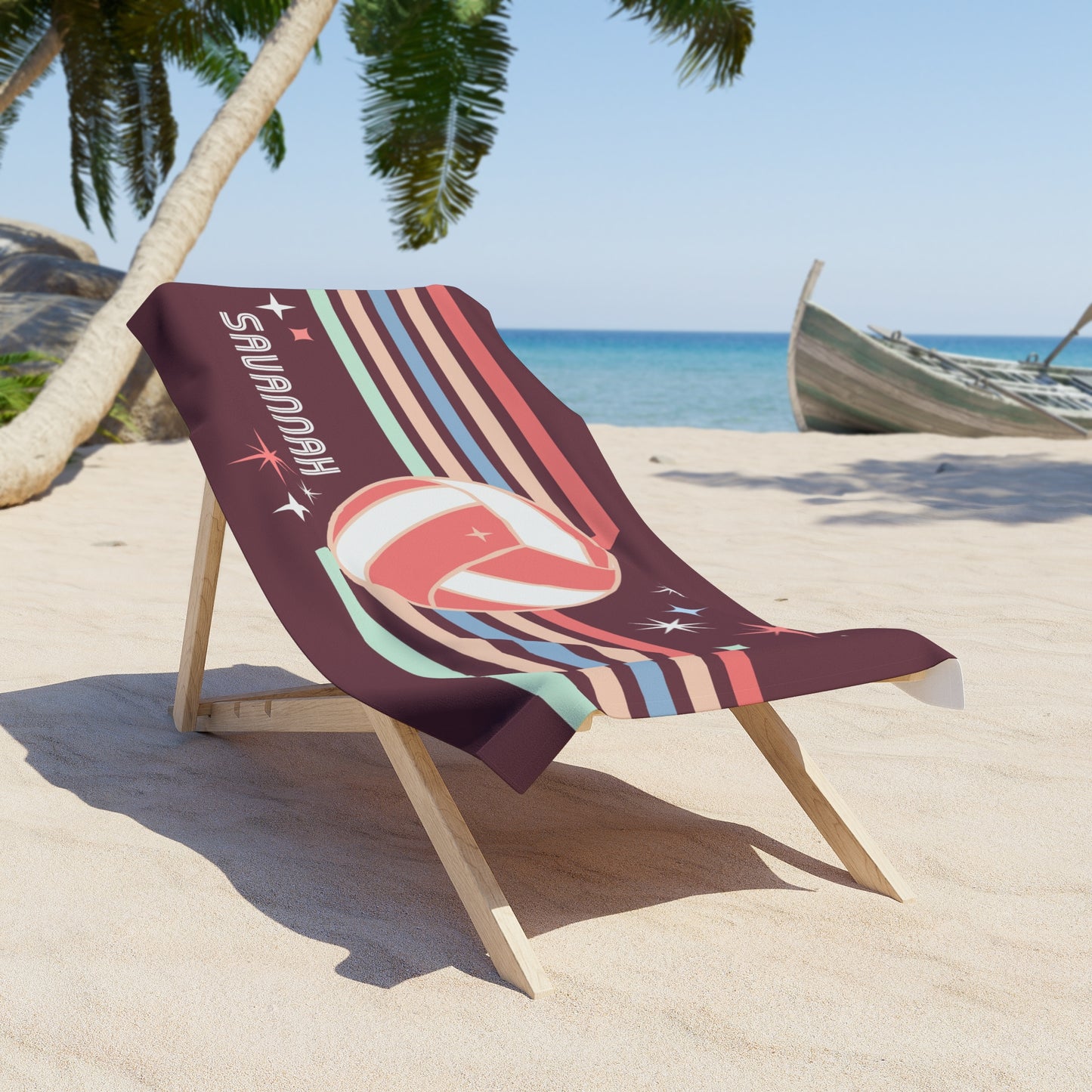 Personalized Volleyball Beach Towel
