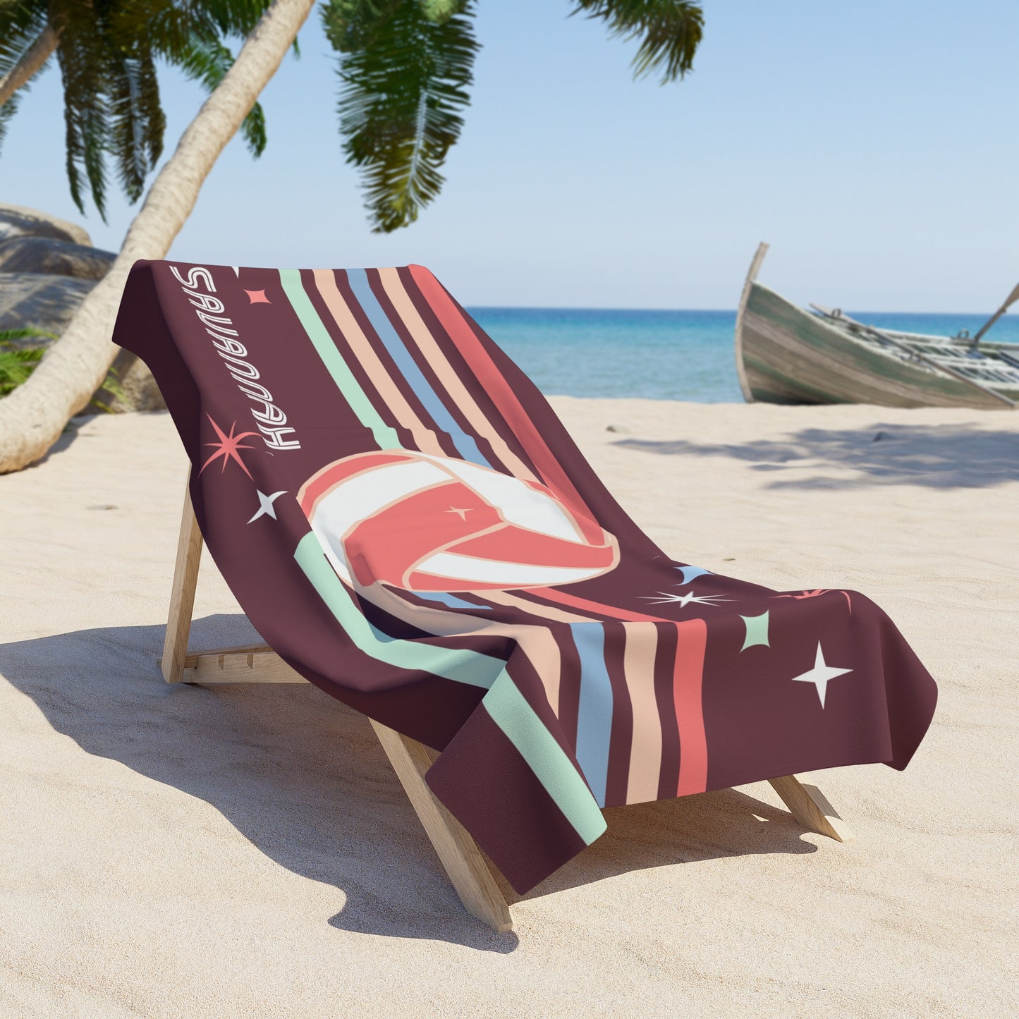Personalized Volleyball Beach Towel