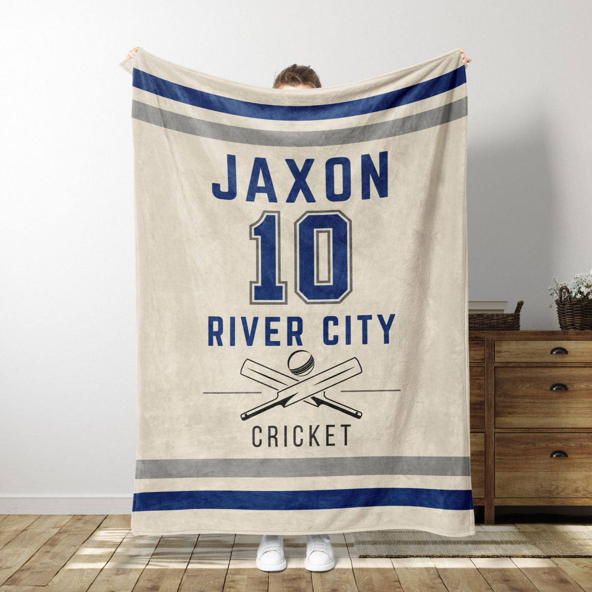 Personalized Cricket Blanket