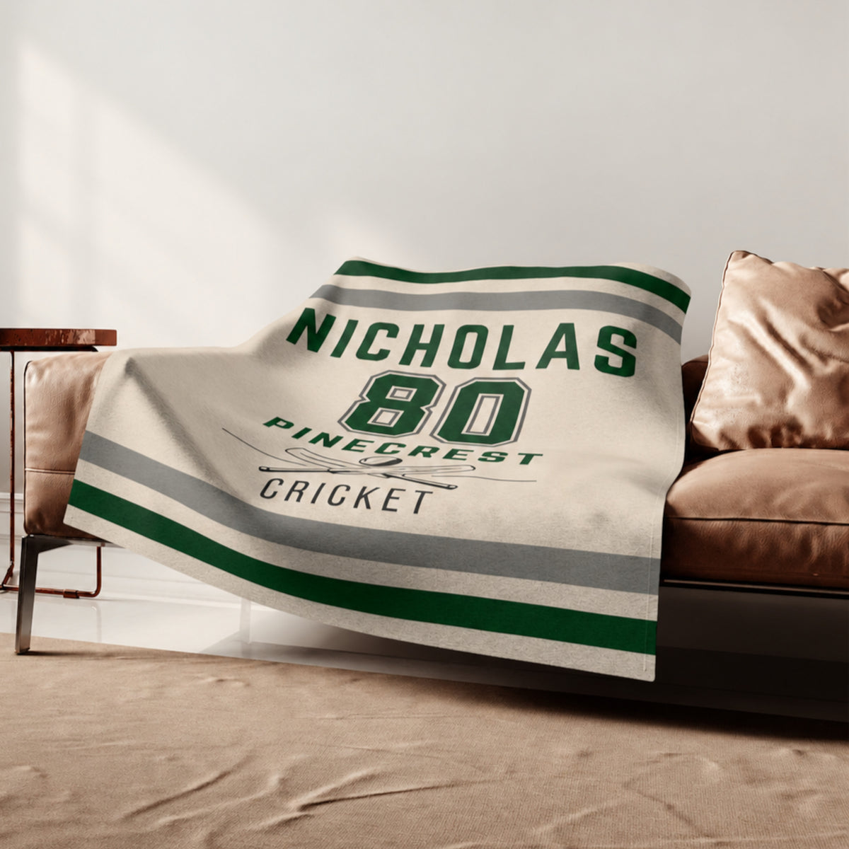 Personalized Cricket Blanket