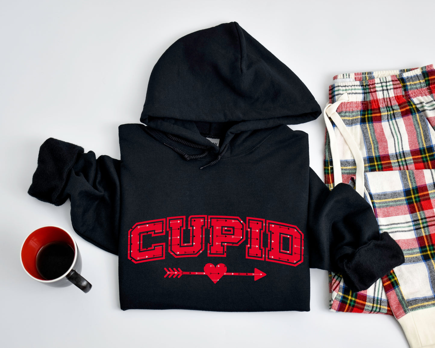 Cupid Valentine Shirt Retro Romantic Womens Hoodie