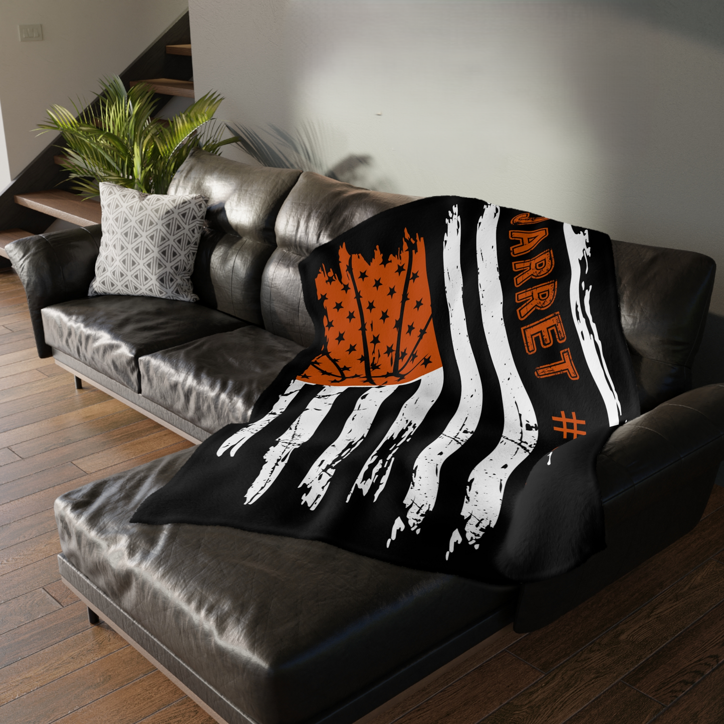 Custom Basketball Flag Blanket