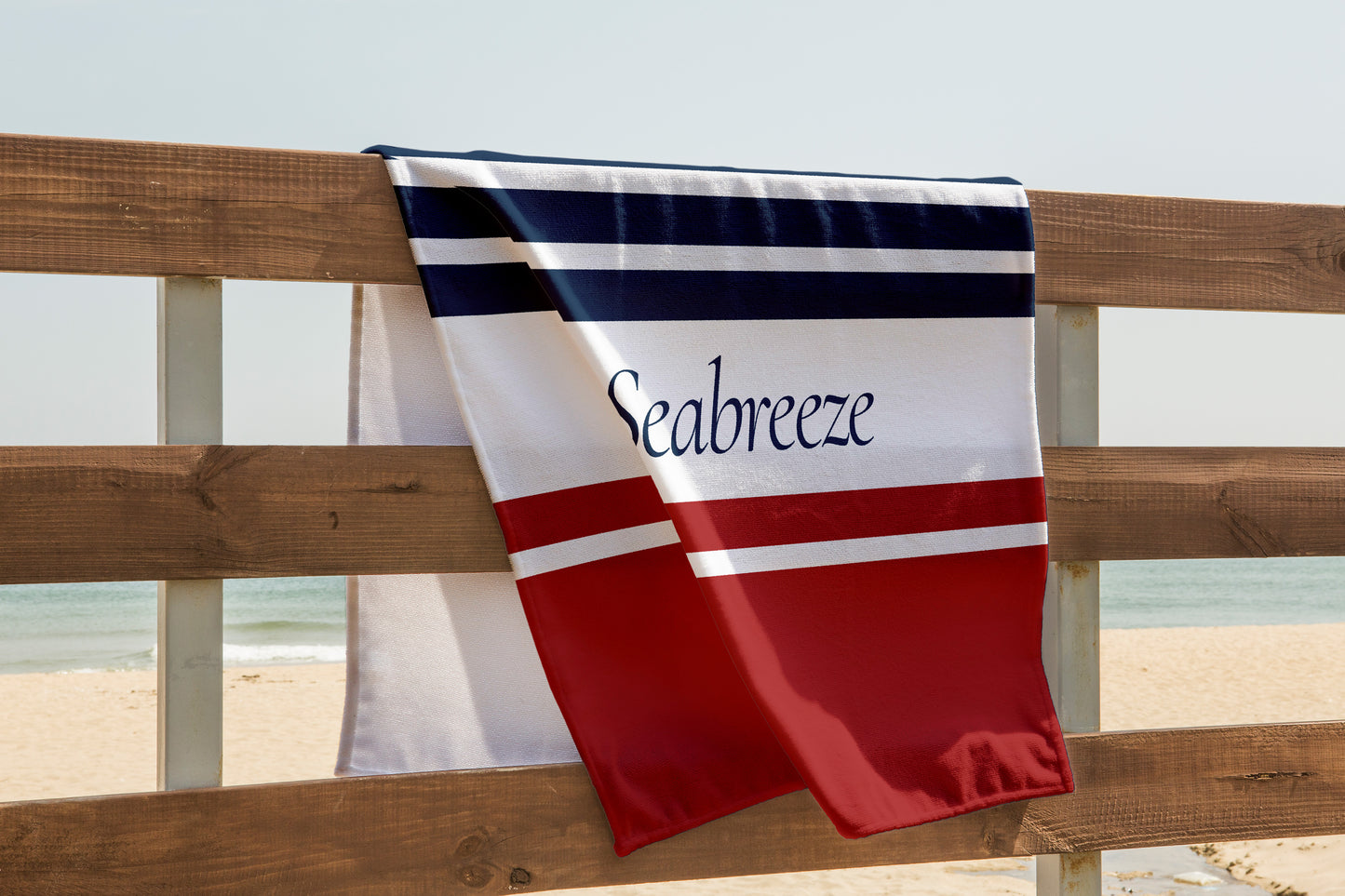 Personalized Nautical Beach Towel