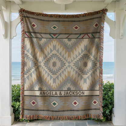 Custom Western Woven Blanket