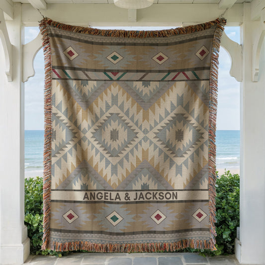 Custom Western Woven Blanket