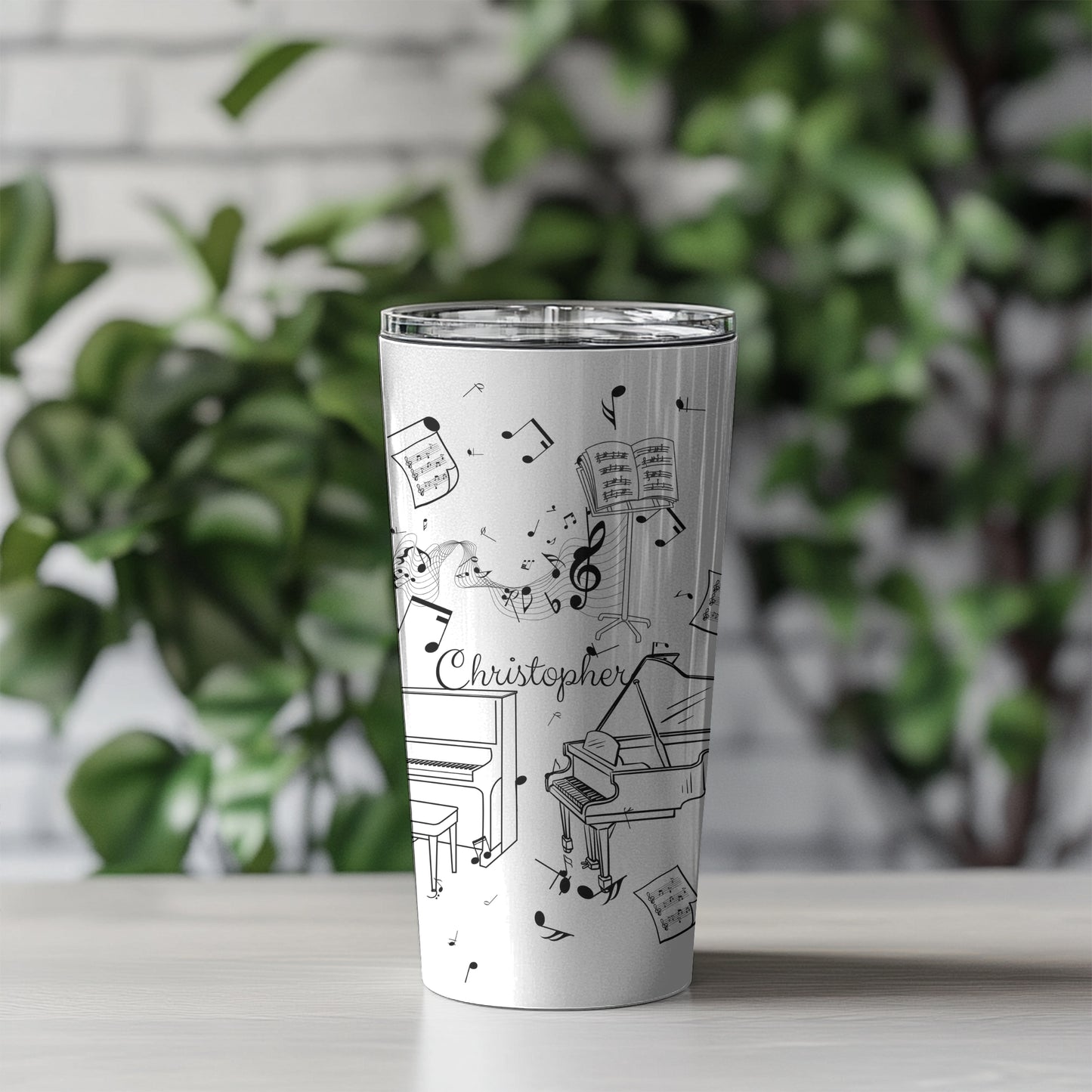 Personalized 20oz Piano Tumbler