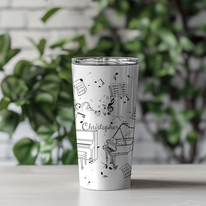 Personalized 20oz Piano Tumbler
