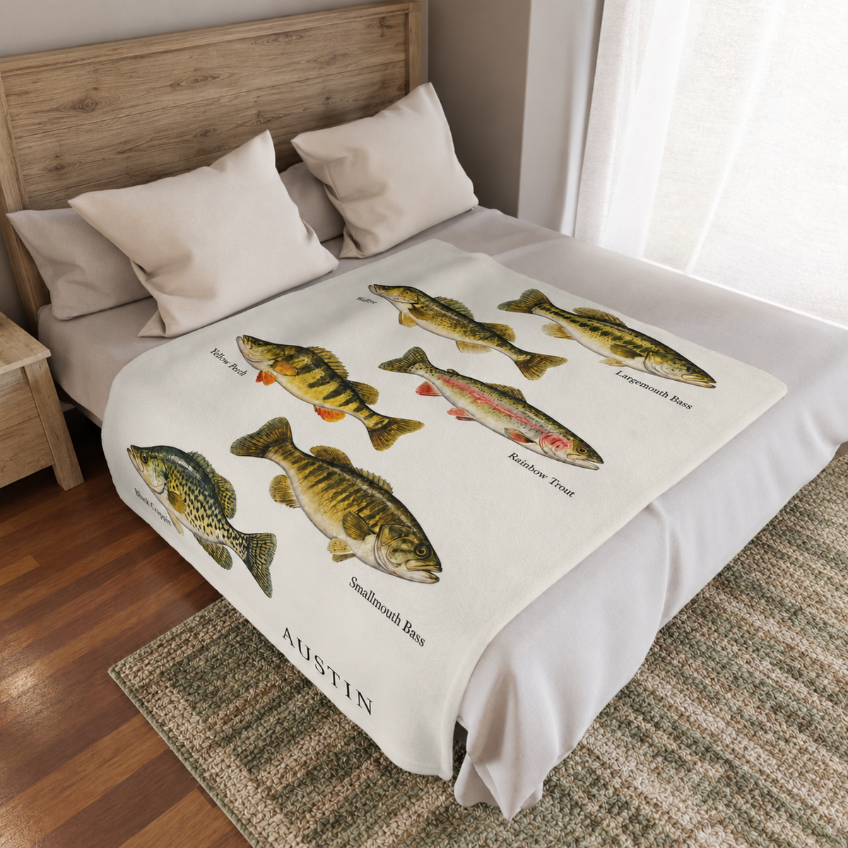 Personalized Freshwater Fishing Blanket