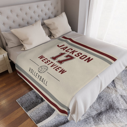 Personalized Volleyball Blanket