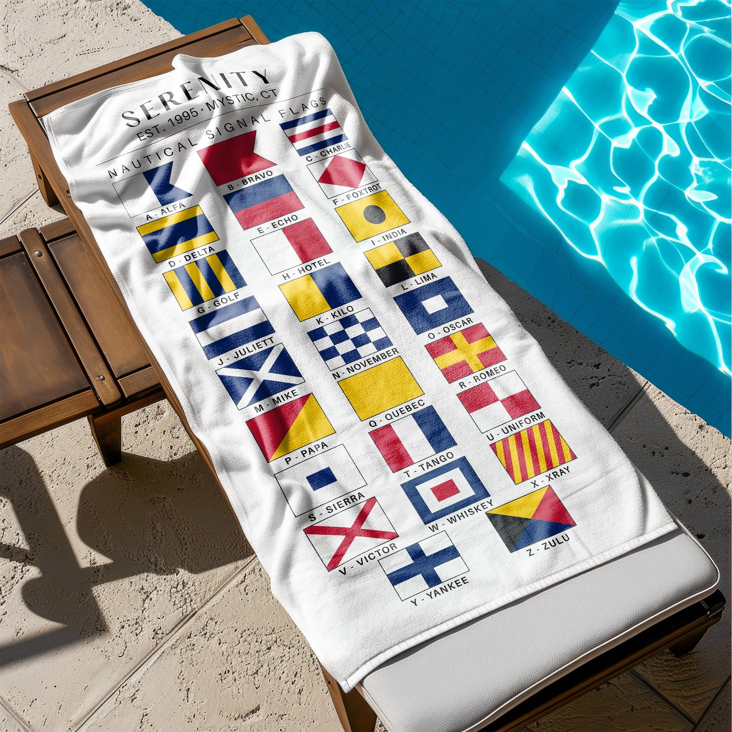Custom Nautical Signal Flag Towel