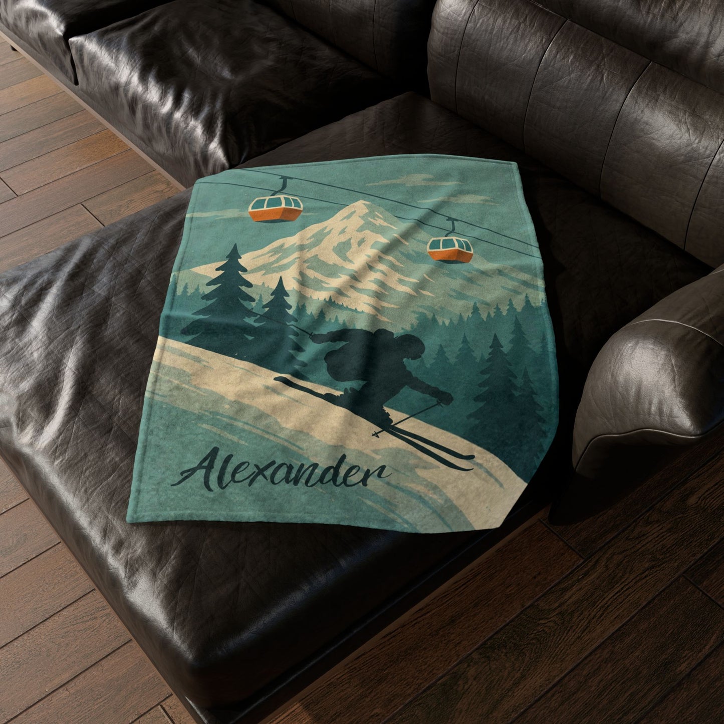 Retro Ski Blanket