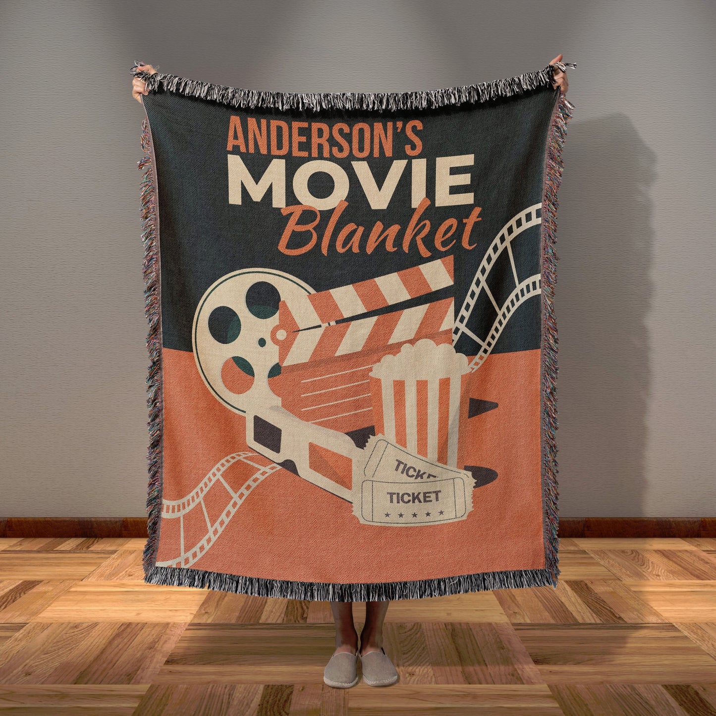 Personalized Woven Movie Blanket