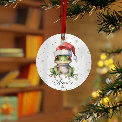 Personalized Frog Christmas Ornament Frog Lover Gift