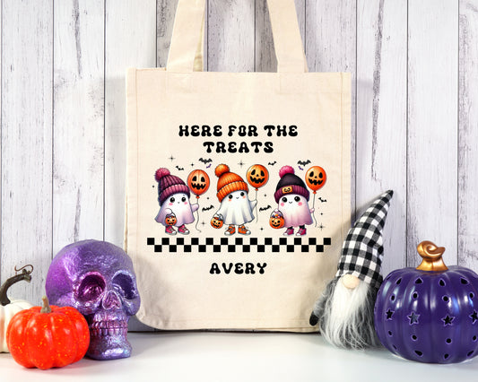 Personalized Halloween Tote Bag Trick or Treat Candy Bag