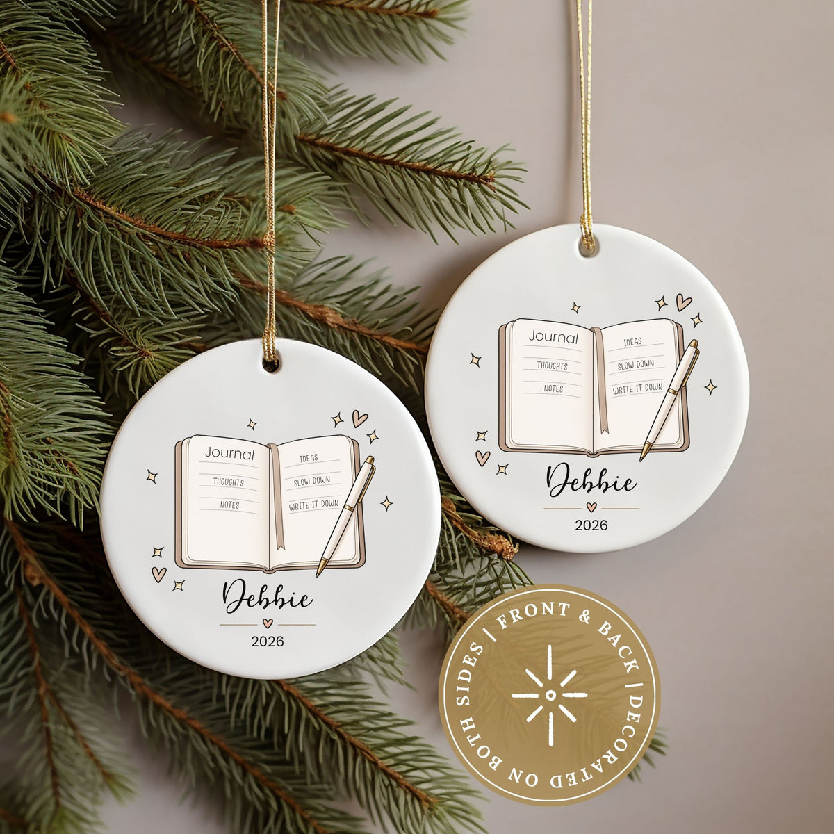 Personalized Journaling Ornament