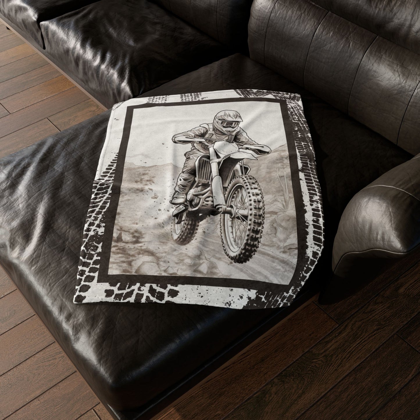 Personalized Dirtbike Blanket Custom Dirt Bike Gift