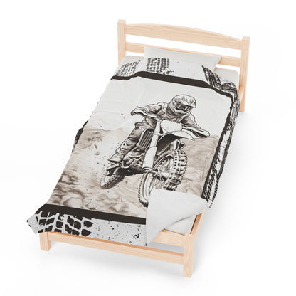 Personalized Dirtbike Blanket Custom Dirt Bike Gift