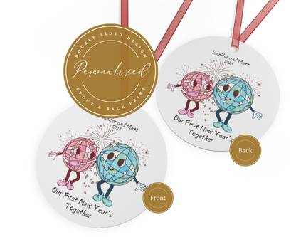 Our First New Year Personalized Couple Ornament