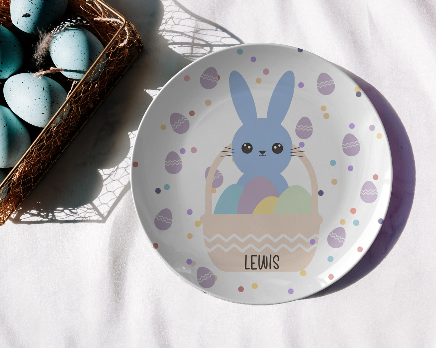 Custom Name Easter Bunny Plate