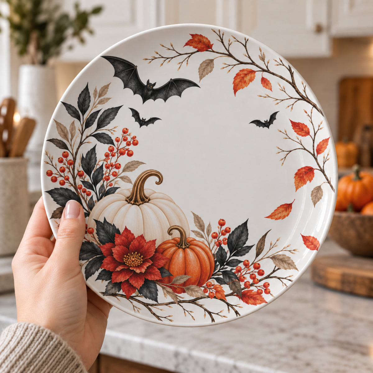 Halloween Pumpkin Plate