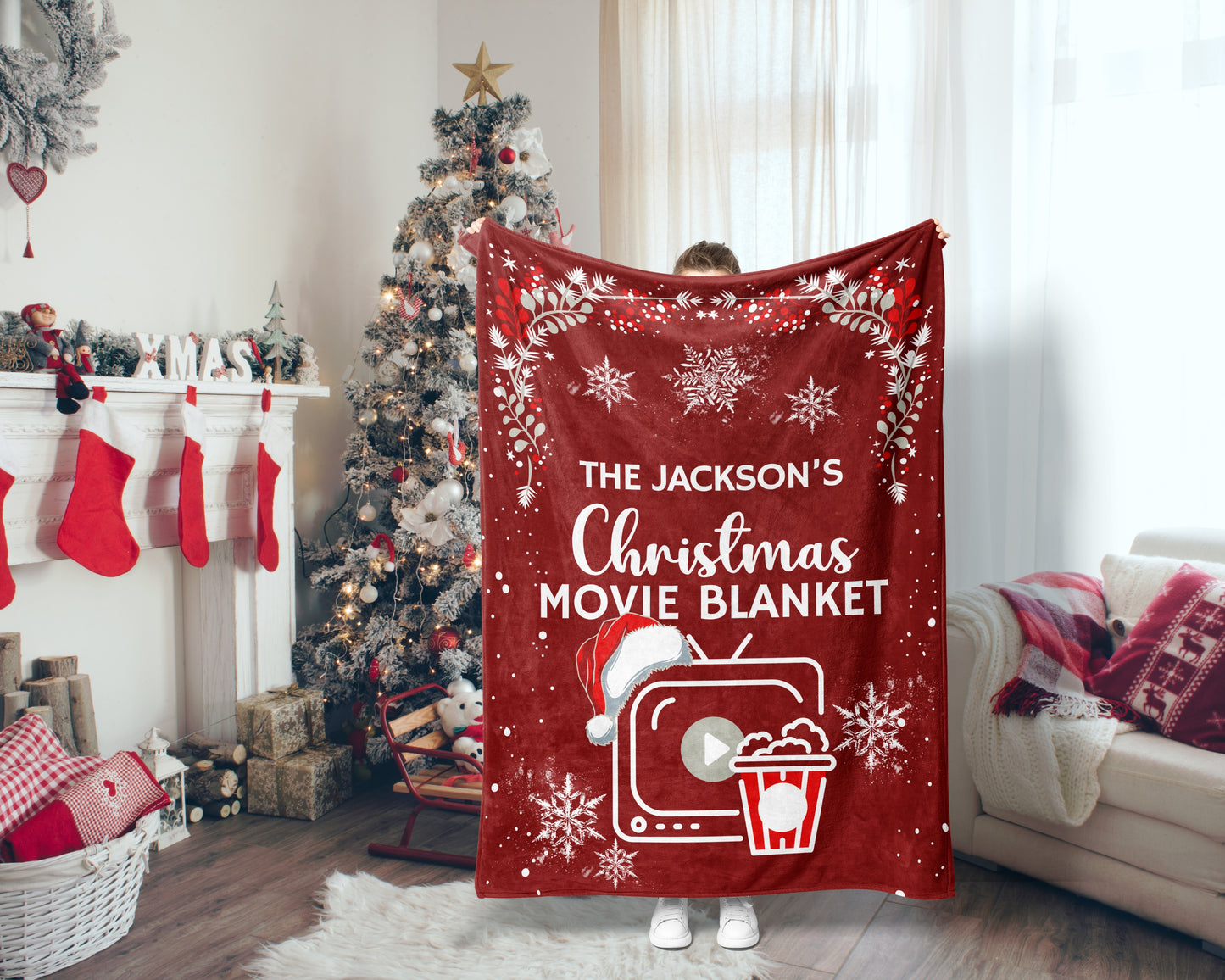 Custom Christmas Movie Blanket