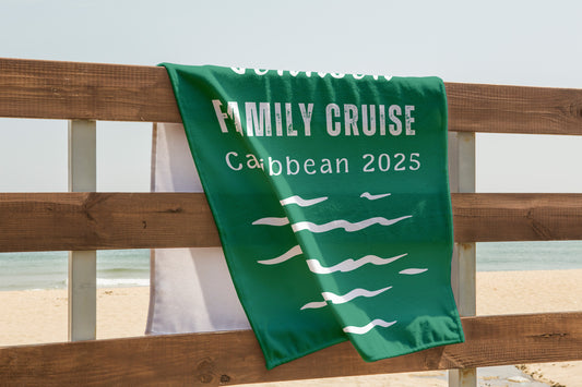 Cruise Beach Towel Custom Family Vacation Gift