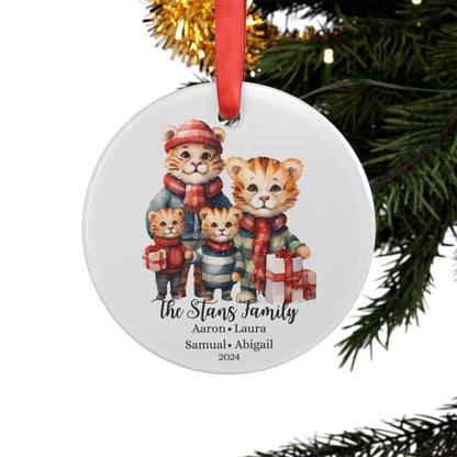 Personalized Family Of Four Christmas Ornament Gift For Family