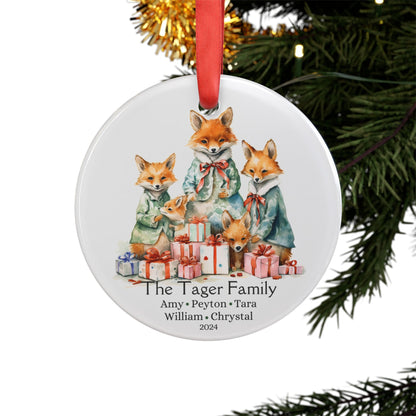 Personalized Family Of 5 Christmas Ornament With Names