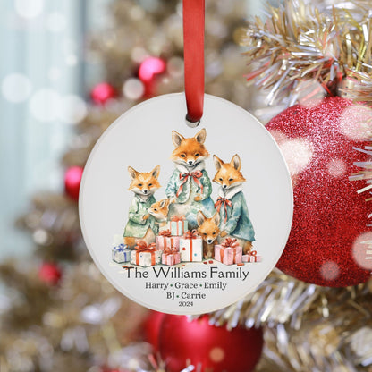 Personalized Family Of 5 Christmas Ornament With Names