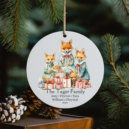 Personalized Family Of 5 Christmas Ornament With Names