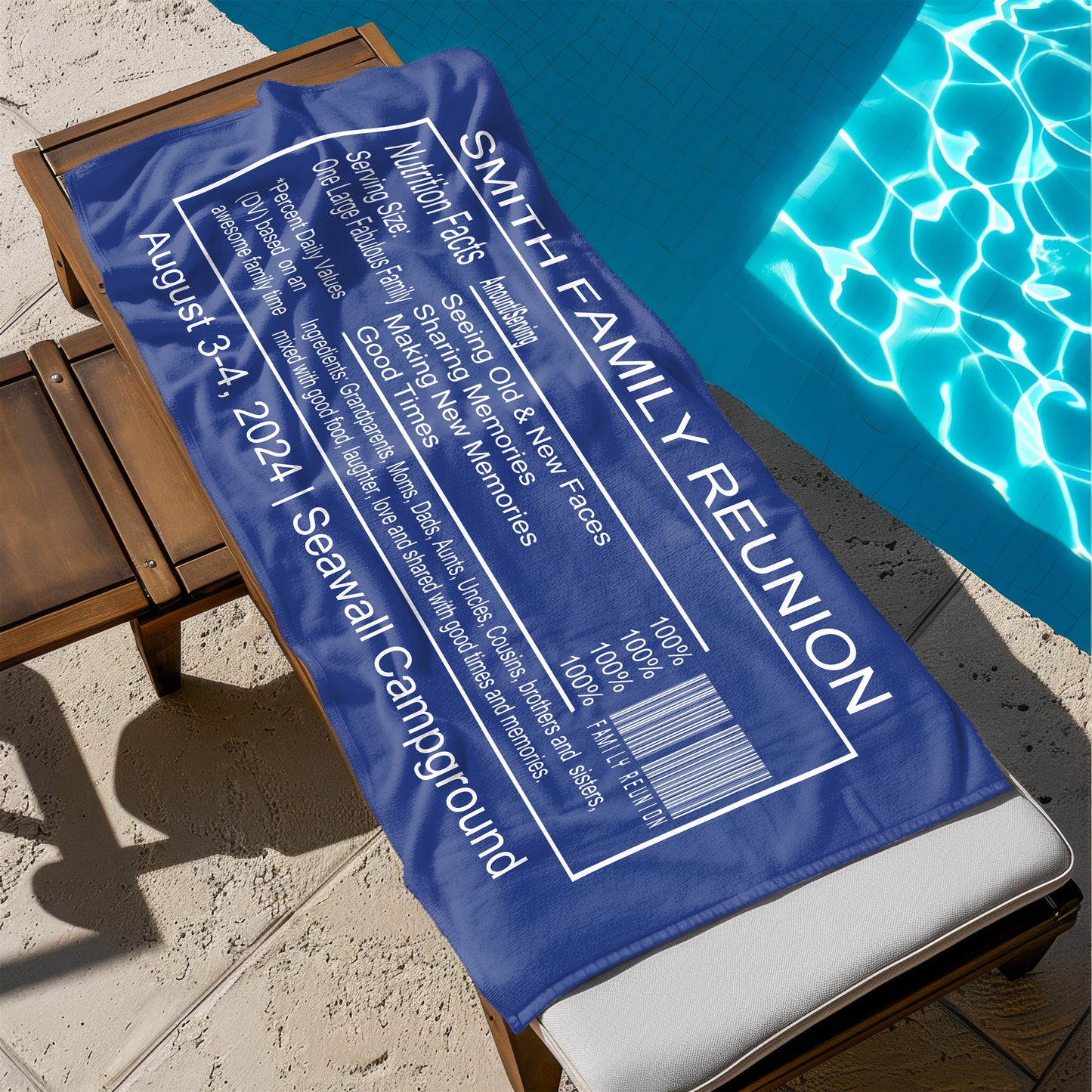 Personalized Family Reunion Beach Towel