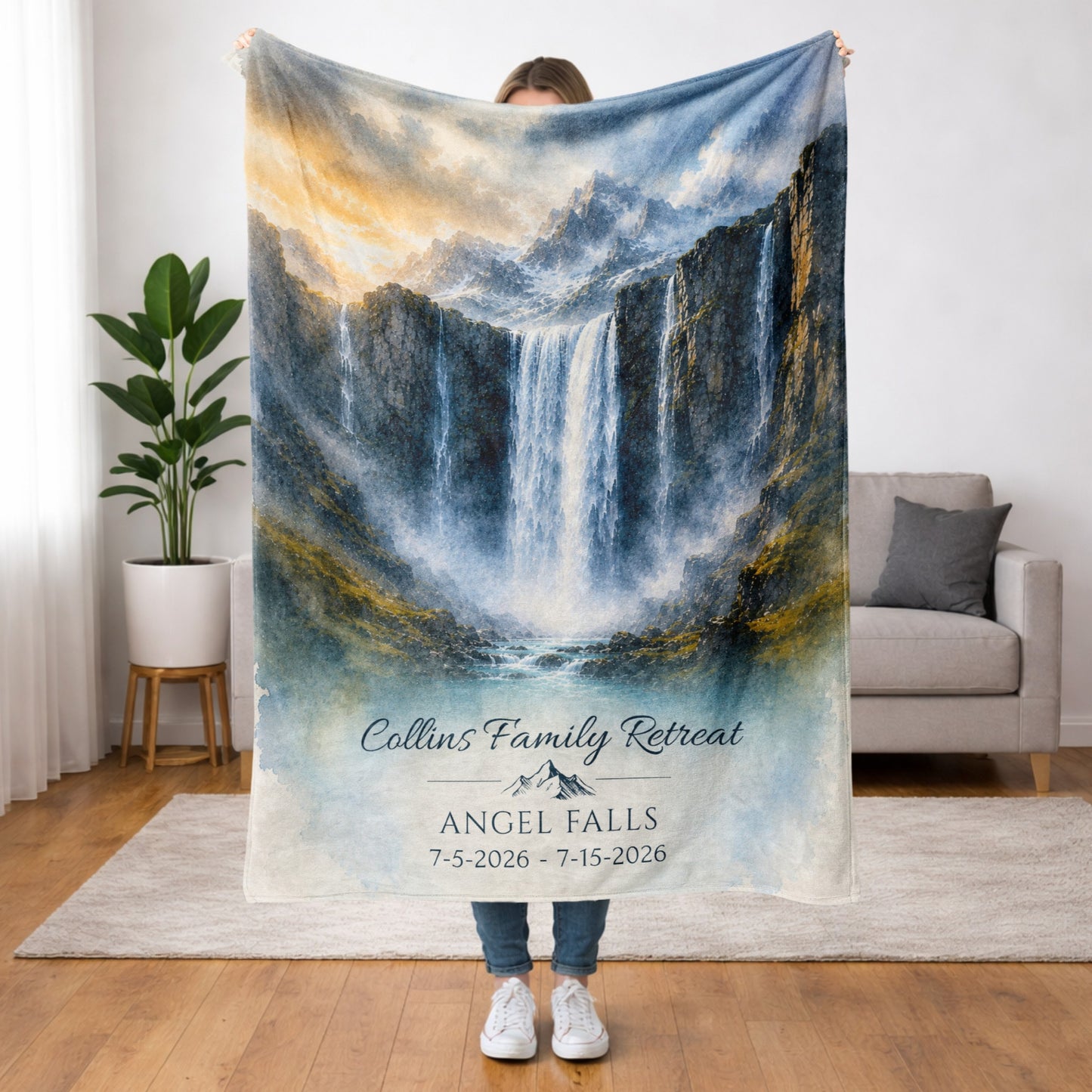 Personalized Waterfall Blanket