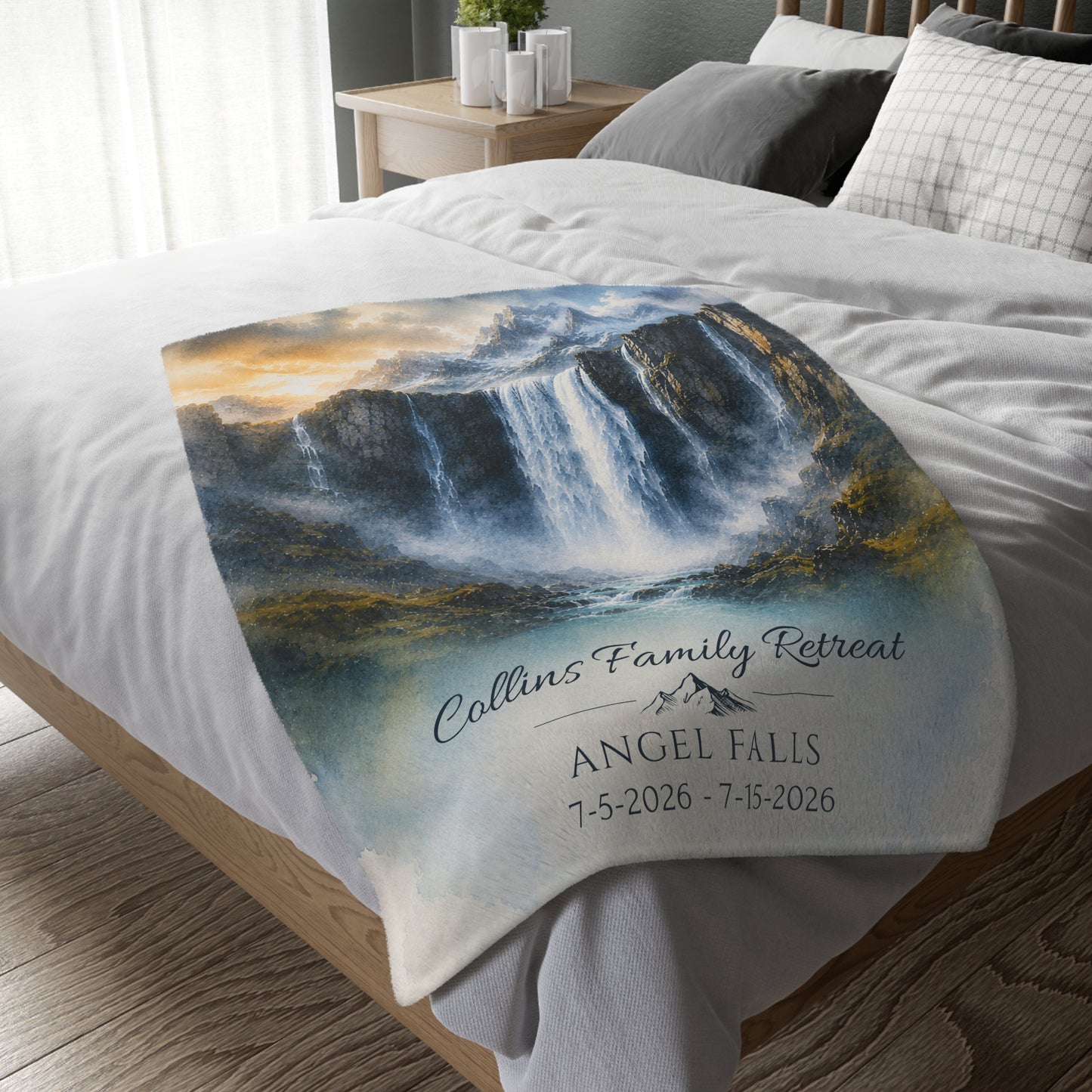 Personalized Waterfall Blanket