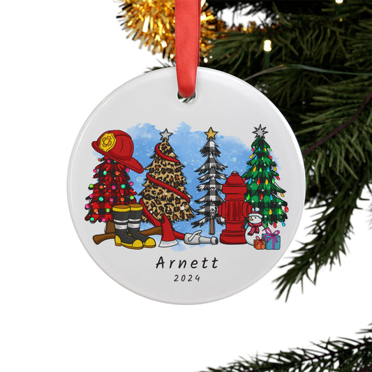 Personalized Firefighter Ornament