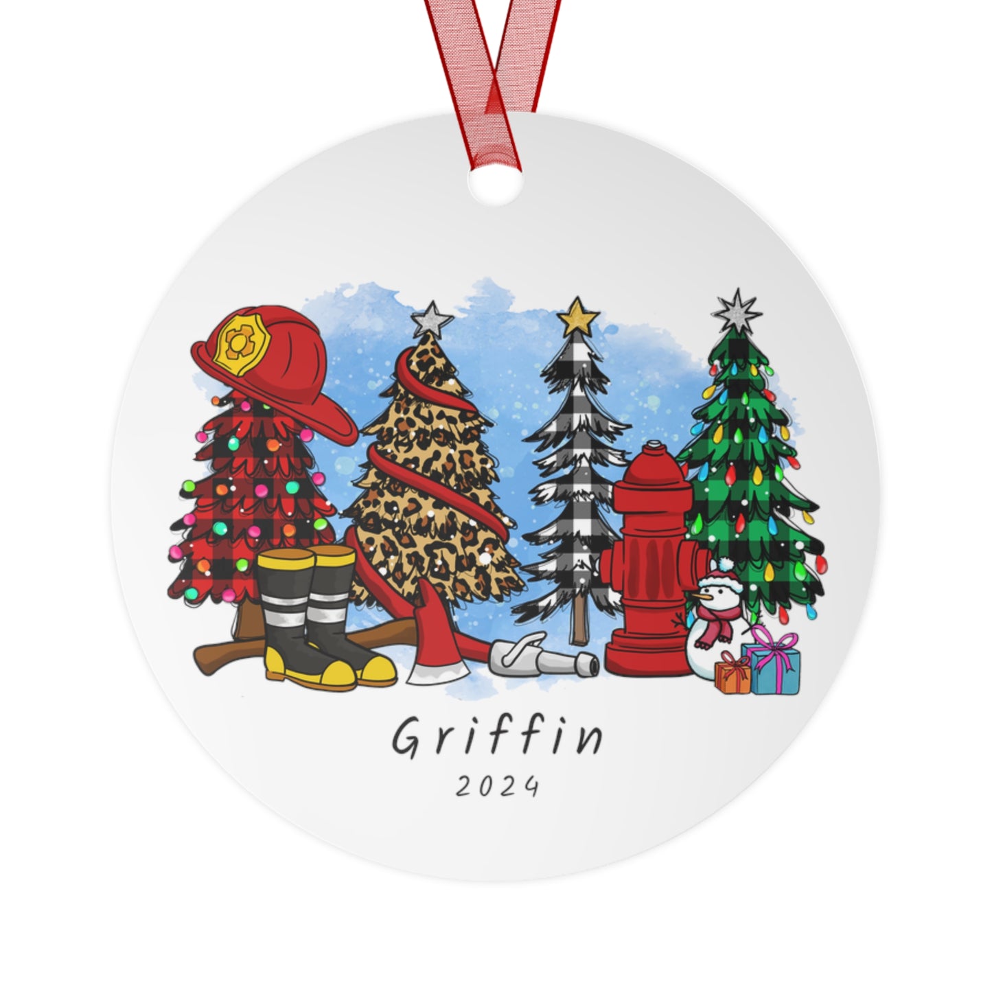 Personalized Firefighter Ornament