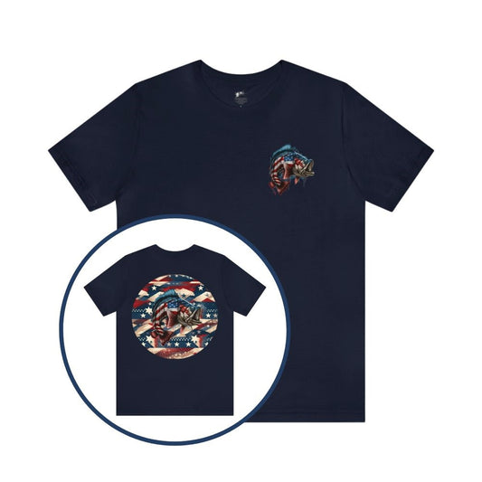 Mens Fishing Shirt Gift For Him Patriotic Shirt Angler Gift Fishing T Shirt Gift For Grandad Lake Shirt Bass Fishing Gifts USA Flag Shirt